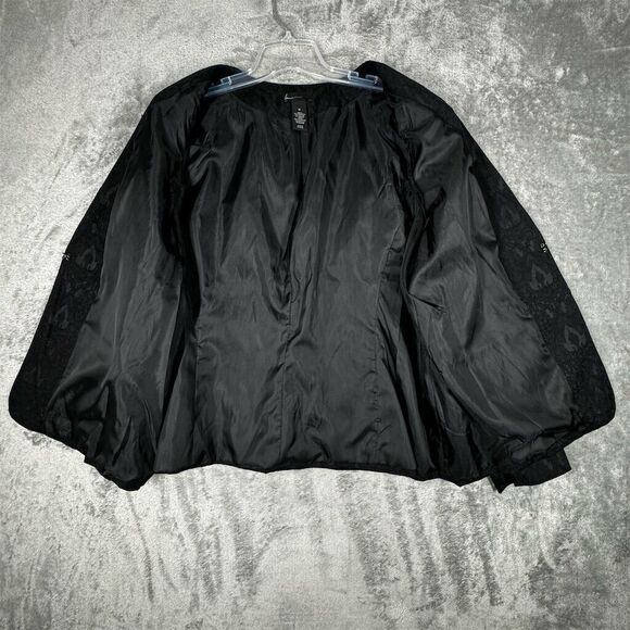 Lane Bryant Blazer Womens 20 Plus Size Black Jacquard Tuxedo Style Casual Party - Picture 4 of 9